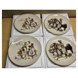 Norman Rockwell Collector Plates Including "The Traveling Salesman" and "The Country Pedlar"