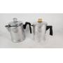 Vintage Aluminum Coffee Percolators with Black Handles