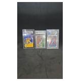 3 GRADED CARD SPORTS CARD LOT