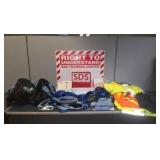 (2) Condor fall-protection kits, safety vests, sign
