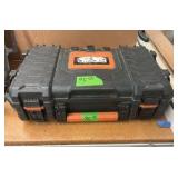 RIDGID Tool box w/tools, 2 kneeler boards