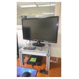 VIZIO Smart TV, Acer monitor, Dell mini computer, keyboard and mouse