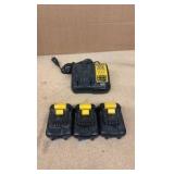 DEWALT impact driver and drill w/ charger and batteries