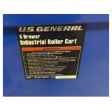 U.S. General 5-drawer industrial roller cart + contents