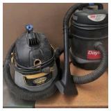 (2) WET dry vacs: Stinger and Dayton