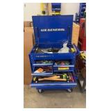 U.S. General 5-drawer industrial roller cart + contents