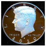 2020-S DCAM Proof .999 Silver Kennedy Half Dollar from set