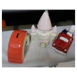 3 Ceramic Piggy Banks...