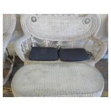 Wicker Loveseat and Coffee Table...