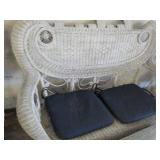 Wicker Loveseat and Coffee Table...