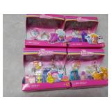 4 Mini Barbie Land Toys...