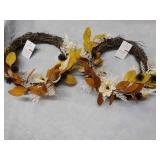 2 Fall 10"Diameter Wreaths...