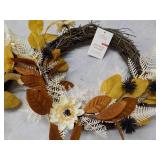 2 Fall 10"Diameter Wreaths...