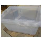 4 Plastic 72 qt Storage Tubs- no co...