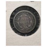 1853 W/ARROWS US SEATED LIBERTY HALF DIME
