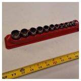 Snap-on 3/8" Drive 6-Point SAE Flank Drive Shallow Socket Set