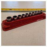 Snap-on 110TMY 10-piece shallow 6-point socket set - 1/4" drive SAE socket sizes
