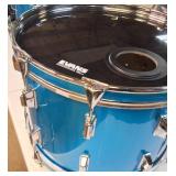 Pearl "Blue Satin" Fiberglass Series 14" Tom (Note: matching drums and cymbals found later in this auction)