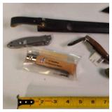 Opinel Folding Knife Collection - No. 10 with Corkscrew, No. 08, K-BAR,