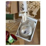 Assorted Christmas Ornaments Collection - Glass Balls, Sputnik Starbursts & Gift Boxes