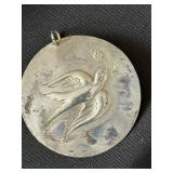 Towle Sterling Christmas Medallions 1971 & 1972 with Wallace Sleigh Bell Ornament
