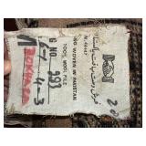 Pakistan-Made 100% Wool Rug - Persian-Style Geometric Medallions in Coral Red, Black & Ivory