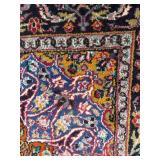 Persian-Style Oriental Rug - 75" x 49" Red/Navy Floral Medallion
