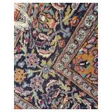 Persian-Style Oriental Rug - 75" x 49" Red/Navy Floral Medallion
