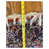 Persian-Style Oriental Rug - 75" x 49" Red/Navy Floral Medallion
