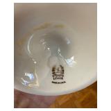 Lenox Ivory Porcelain Bud Vase - Tall Fluted Neck, Leaf Motif - Made in USA