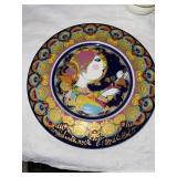 Rosenthal Studio-Line Bjorn Wiinblad Weihnachtsteller 1980 Angel Wall Plate - Limited Edition - Signed Hand Painted