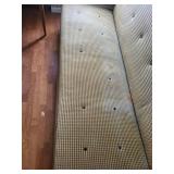 Karl Noethelfer Vintage Sofa Bed - Tufted Sleeper with Dark Wood Arms