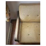 Karl Noethelfer Vintage Sofa Bed - Tufted Sleeper with Dark Wood Arms