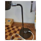 OMI Brown Desk Lamp with Adjustable Arm and Circular Shade