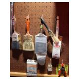 Assorted Paint Brushes and Hand Tools