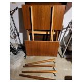 Vintage Wooden Dining Table with Four Removable Legs- disassembled