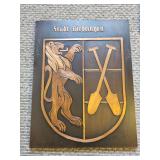 Stadt Riedlingen Crest Shield Plaque - Bronze Relief with Lion & Shovels