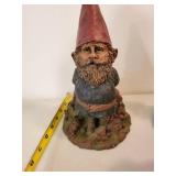 Garden Gnome Figurines Set of 4 - Colorful Cone Hats on Rocky Bases