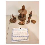 Cairn Studio - Hand-cast Gnome Figures on Mushroom Base