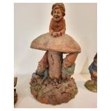 Cairn Studio - Hand-cast Gnome Figures on Mushroom Base