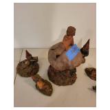 Cairn Studio - Hand-cast Gnome Figures on Mushroom Base