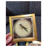 Bird Wall Art - Gold Framed Bird Prints (Lot of 3)