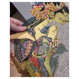 Kadipaten Kulon Yogyakarta Indonesia Wayang Kulit Shadow Puppet Cutout w/ Colorful Foil