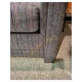 Simmons Hide-A-Bed Sofa - 3-Seat, Gray Striped Upholstery