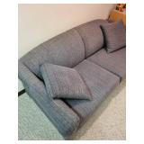 Simmons Hide-A-Bed Sofa - 3-Seat, Gray Striped Upholstery