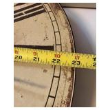 Large Cafe des Marguerites Roman Numeral Wall Clock 23in Distressed
