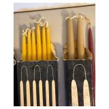 Vintage FAROY Taper Candles Mixed Color Lot in Boxes 18in & 12.25in