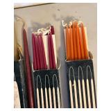 Vintage FAROY Taper Candles Mixed Color Lot in Boxes 18in & 12.25in