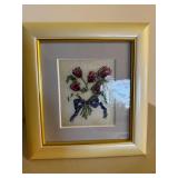 Decorative Home Decor Lot Framed Floral Art Heart Hanger Dish