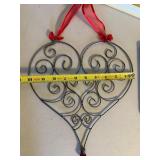 Decorative Home Decor Lot Framed Floral Art Heart Hanger Dish